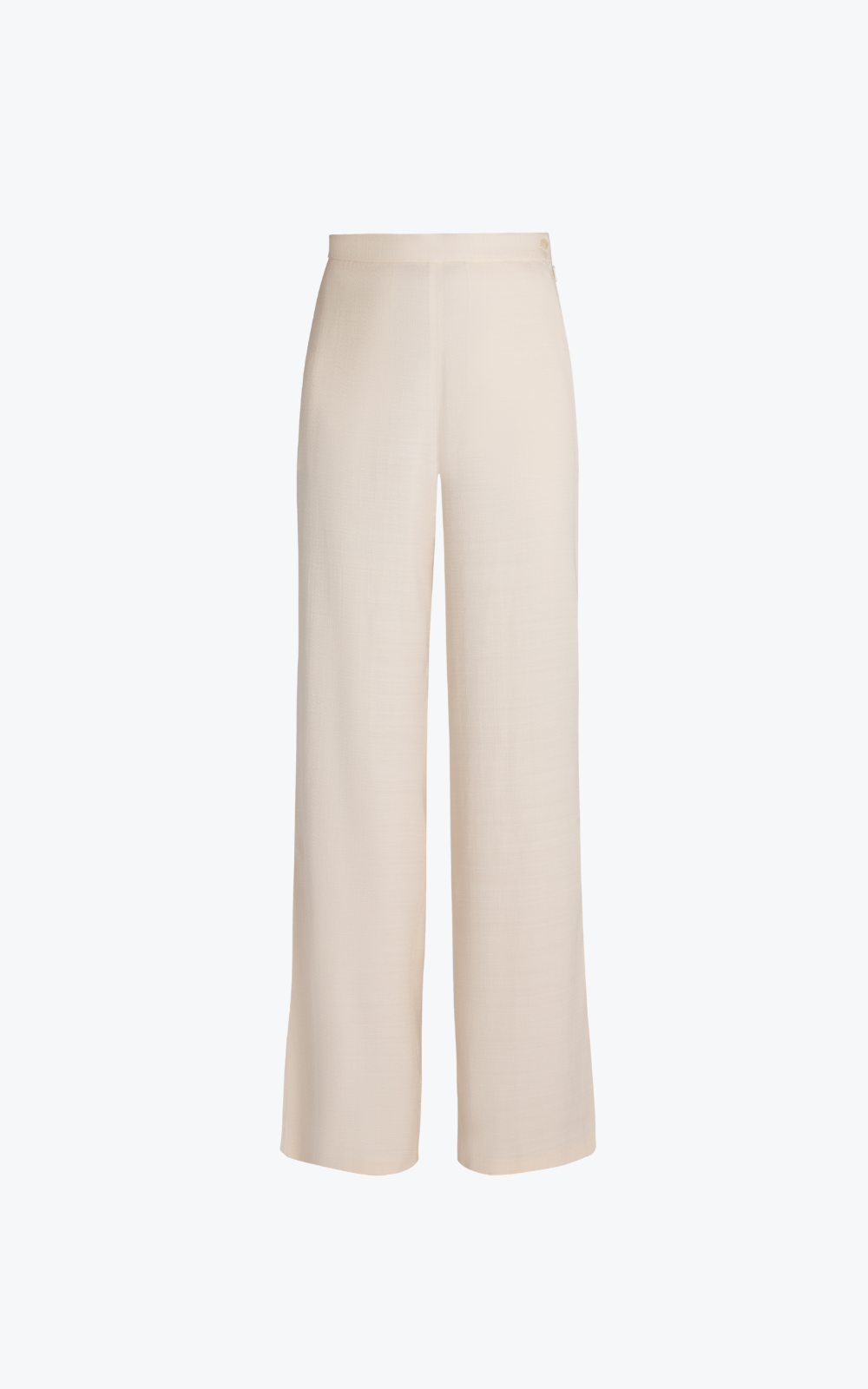 Cream Long Wide Leg Trousers BYLUMA